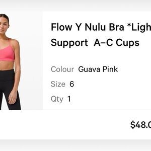 lululemon athletica Guava Pink Flow Y Nulu Bra